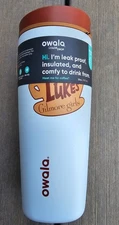 OWALA COLOR DROP "LUKE'S DINER" 20 OZ. SMOOTH SIP SLIDER TUMBLER --NEW/SEALED!!