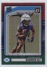 2024 Panini Donruss Rated Rookie Optic Preview Red & Green Prizm Rasheen Ali 0md