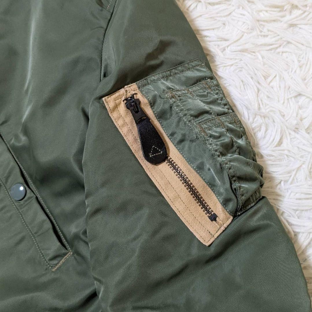 BUZZ RICKSONS Nylon Leather Flight Jacket Reversi… - image 10