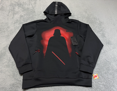 NEW Star Wars Columbia Hoodie Adult Large Black Darth Vader Red