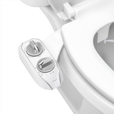 LUXE Bidet NEO 185 Plus Dual Nozzle Non-Electric, Chrome, Slide-In Install