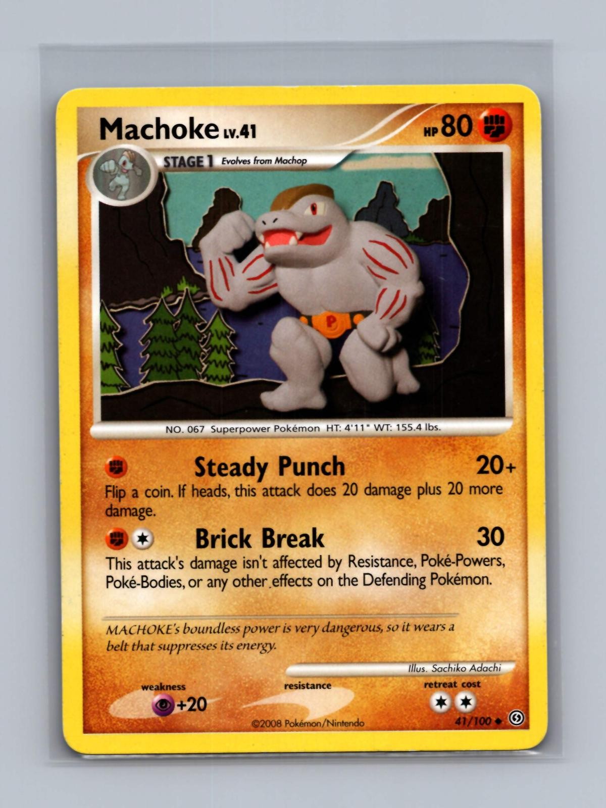 Machoke 41/100 Moderately Played Uncommon Stormfront Pokemon