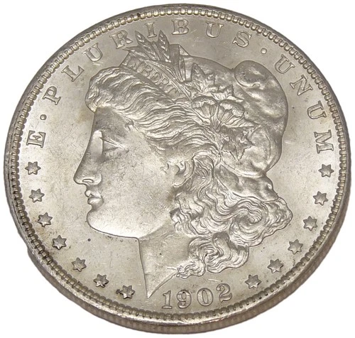 1902-O Morgan Silver Dollar New Orleans Mint BU Frosty Luster Raw Coin