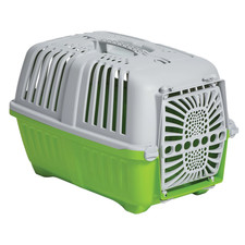 19-inch Pet Carrier Dog Cat Small Animal Plastic Door Travel Kennel Green NEW