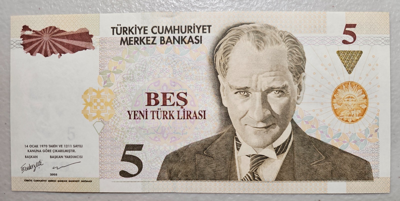 Turkey 5 Lira 2005