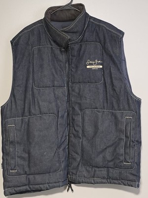 Sean John Collection Denim Vest Size XXL Cotton Shell