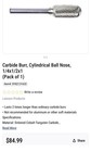 Carbide Burr, Cylindrical Ball Nose, 1/4x1/2x1x2 3/4  — photo 8