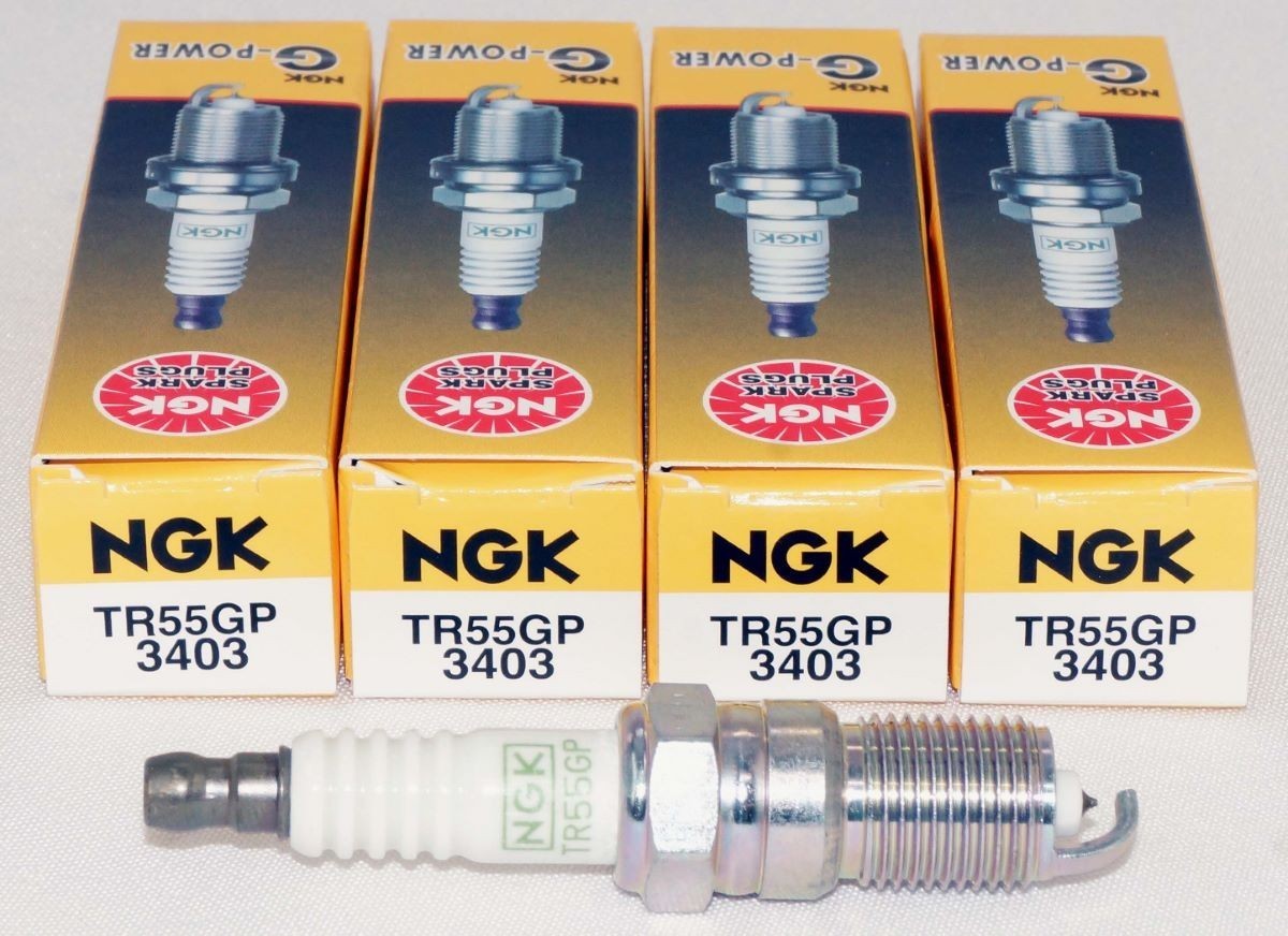 4 Pack Genuine NGK 3403 G-Power Spark Plug TR55GP for Ford and GM Vehicles
