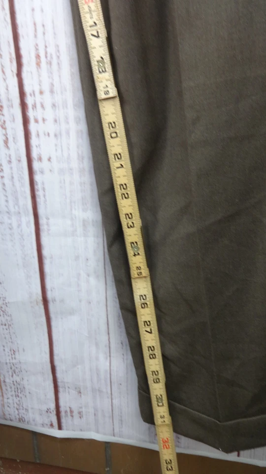 Pantalones de vestir Lauren Ralph Lauren para hombre 36x32 verde clásico plisado con puños Foto 4 de 4