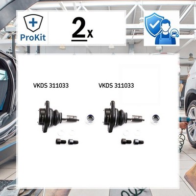 2x Skf VKDS 311033 Trag-/Führungsgelenk Vorne, Links, Rechts für VW LT 28-35 I