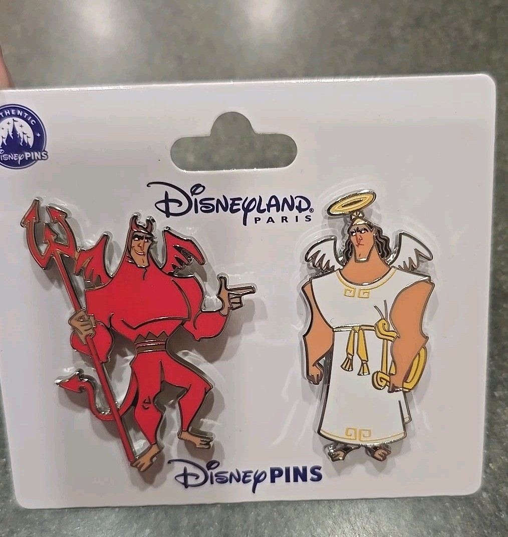 Disney DLP 2025 Emperor’s New Groove Kronk Angel & Devil OE pin set