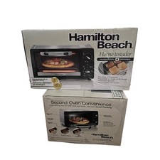 "Nuevo horno tostador Hamilton Beach 4 rebanadas para pizza de 9"" 🍕 bandeja para hornear no incluida"
