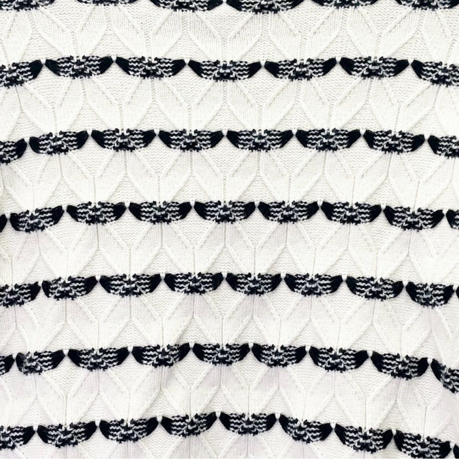 Joie Alpine Pattern Striped Cable Knit Pullover S… - image 5