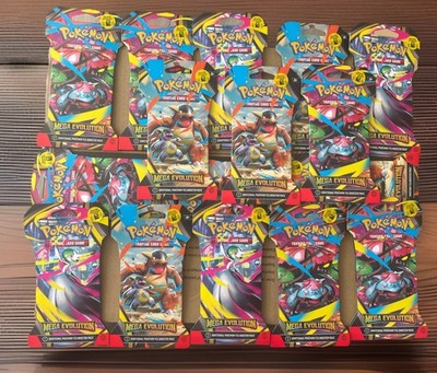 Pokemon Mega Evolution Sleeved Booster Packs x17 Factory Sealed