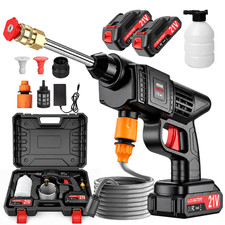 Portable Cordless Car High Pressure Washer Jet Water Wash Cleaner Gun+2 Battery