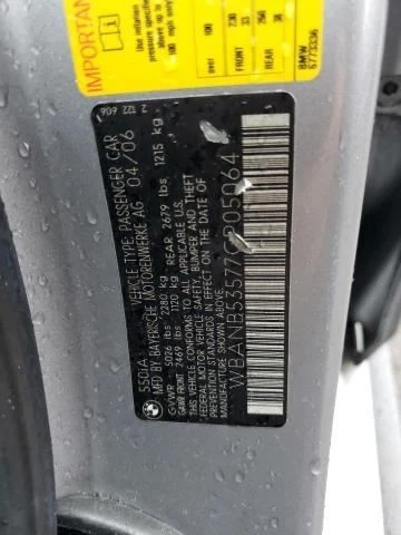 Grupo de velocímetros MPH mercado de EE. UU. compatible con 06-07 BMW 550i 133947 Foto 3 de 4