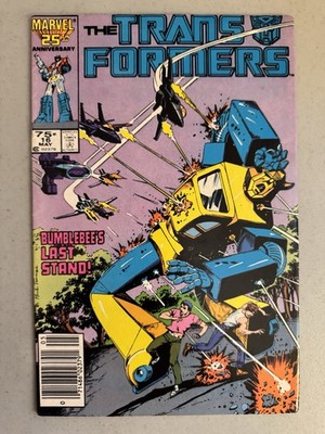 Transformers 16, VF- 7.5, Marvel 1985, Herb Trimpe, Newsstand! Bumblebee  
