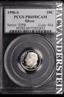 1996-S Roosevelt Dime-PCGS PR 69 DCAM Silver Ch Gem Proof No Reserve #SLL449
