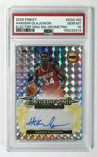 2025-26 Finest Hakeem Olajuwon Electrifying Geometric Auto PSA 10 Rockets