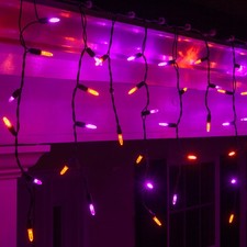 300 (2x 150) Halloween Icicle Lights Purple O...