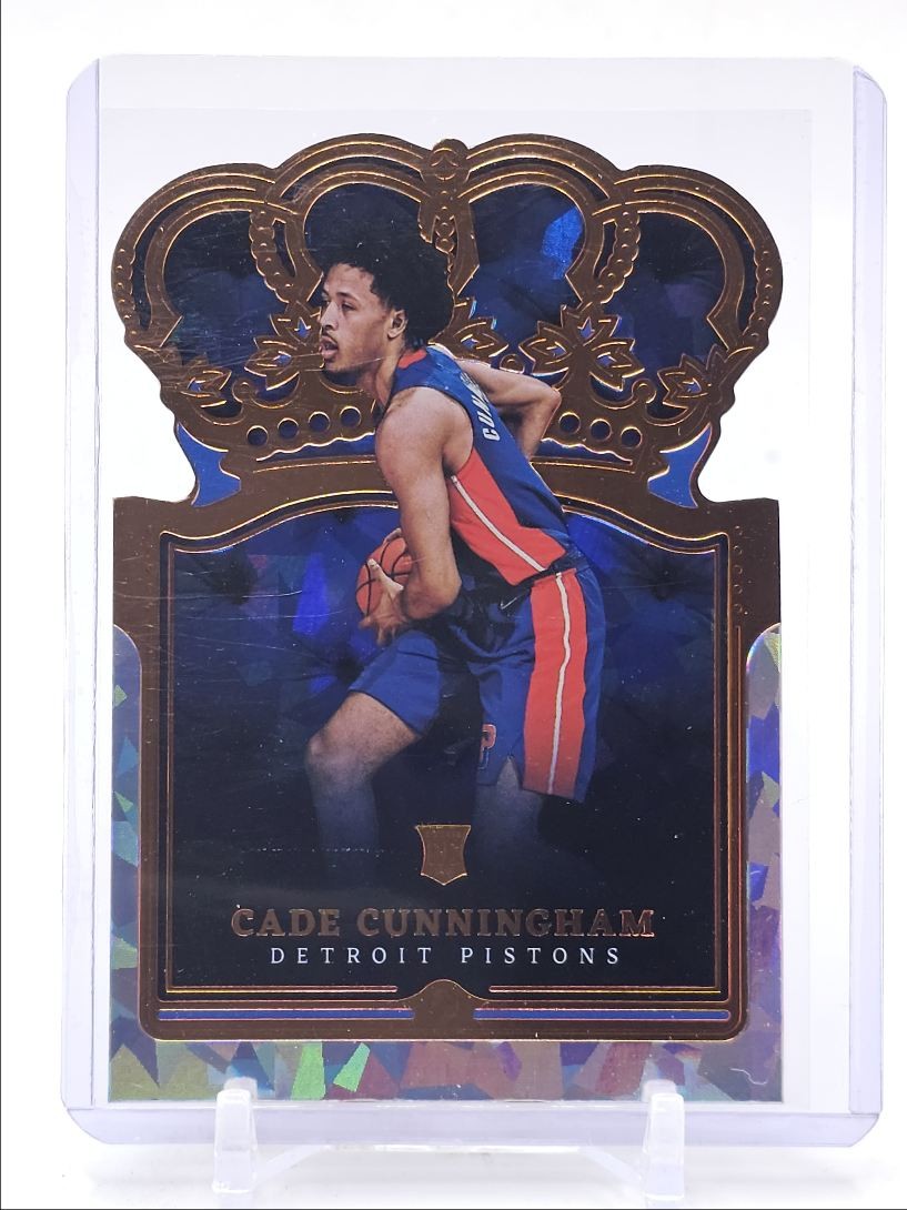 CADE CUNNINGHAM 2021-22 CROWN ROYALE ROOKIE CRYSTAL DIE CUT #69 RC Q5375