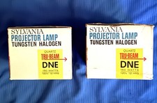 2 Vintage Sylvania DNE Projector Lamps Tungsten Halogen Bulb - NOS - TESTED