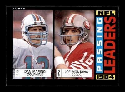 1985 Topps #192 Dan Marino/Joe Montana LL EXMT X3042978
