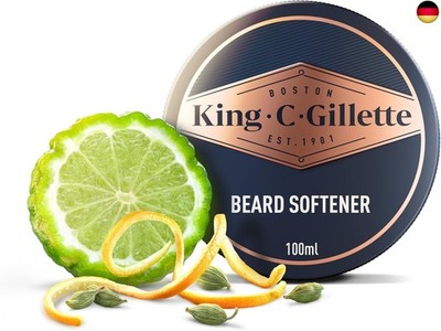 King C. Gillette Bartbalsam für Männer, leichte und tiefgreifende Bartpflege, m