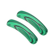 2 Pcs 36 x 10 mm Natural Curved Quartz Stone Crystal, Peacock Pine