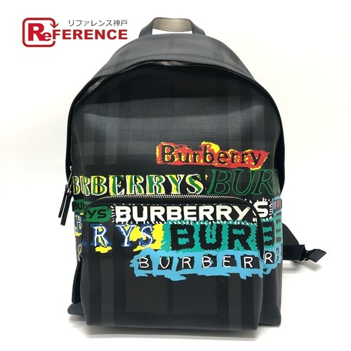 Brand new Burberry Graphic Check Rucksack Backpack Gray Women's Used