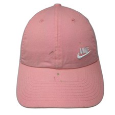 Nike Baseball Cap Pink White OS Heritage86 Hat Adjustable Embroidered Cotton