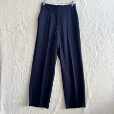 Quince Stretch Crepe Classic Trouser Pants Women’s 6 Navy Blue Career Office