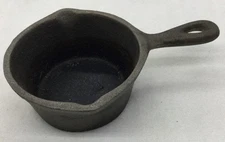 Vintage Salesmans Sample Miniature Cast Iron "D" Frying Pan Skillet