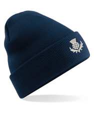 Image of Scotland Beanie embroidered with thistle design - beanie hat