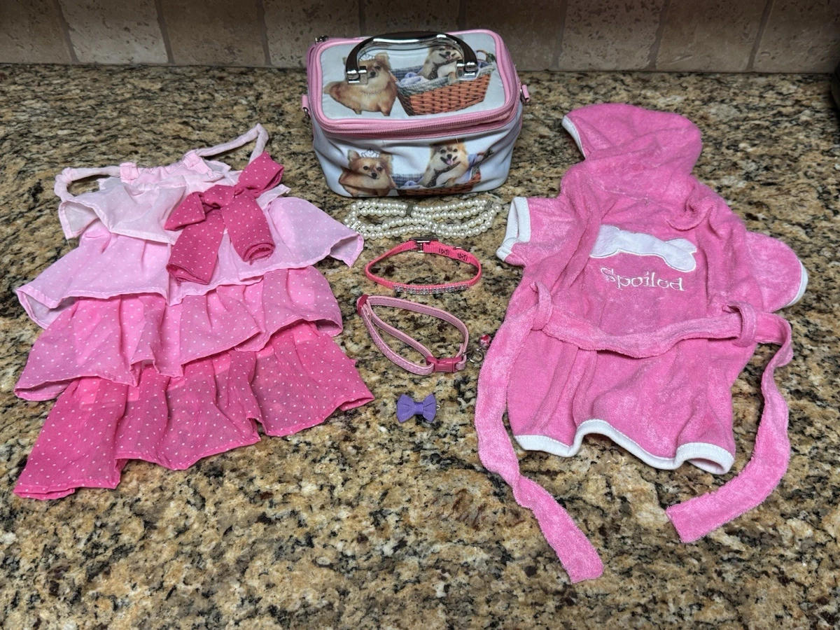 open lace back dress Lulu Pink Dog Coat Pink Hoodie With Fur Trim New XXS Puppy Parka Heart