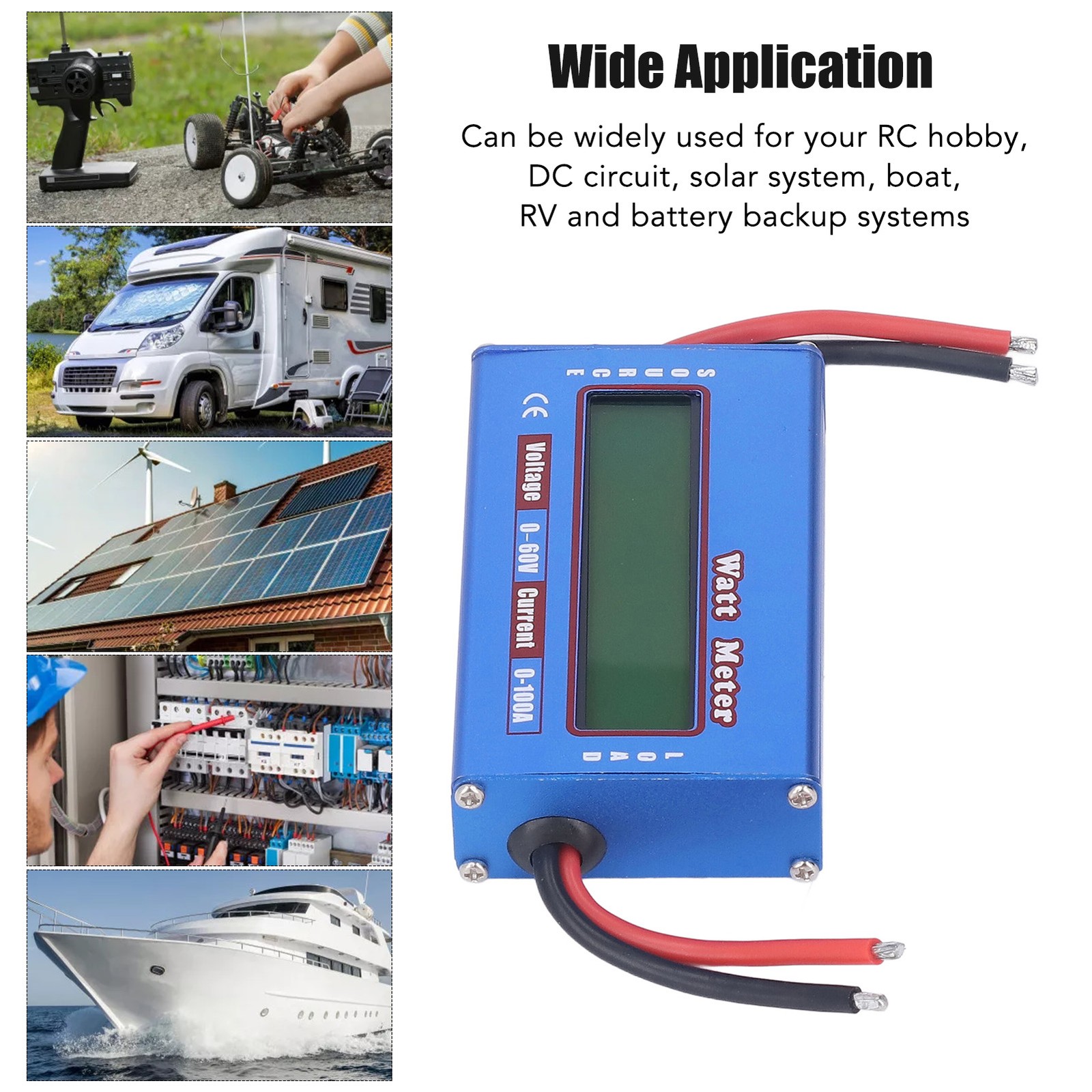 RC Watt Meter Precise Battery Power Analyzer RC Volt Amp Watt Tester With Digita