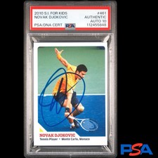 Novak Djokovic 2010 Sports Illustrated For Kids Auto PSA 10 Autograph Tennis 