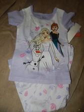  NWT Disney FROZEN 2 pc. COTTON Pajamas sz. 5T Anna Elsa Olaf Purple