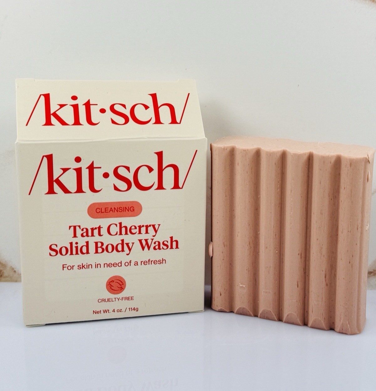Kitsch Cleansing Tart Cherry Solid Body Wash Bar 4oz BNIB
