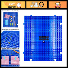 Stained Glass Cutting Mat 12"x12" Solid Grid Tool for Precision Cutting - Blue