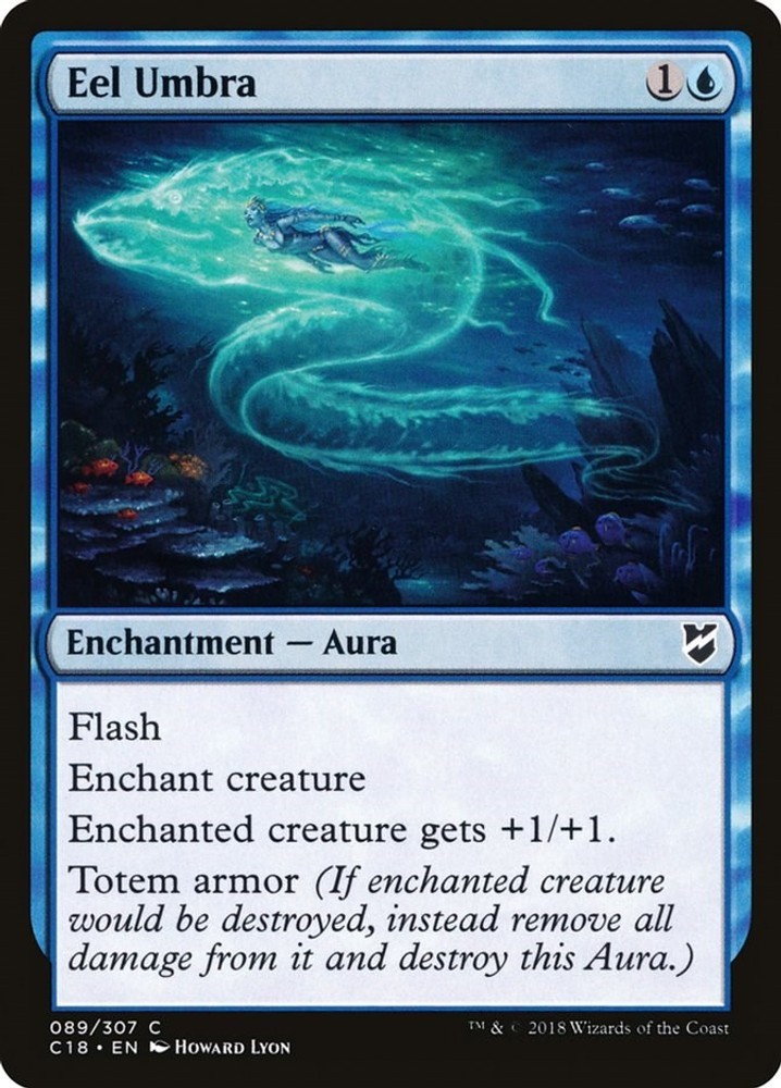 MTG ~ Eel Umbra ~ Commander 2018 ~ NM
