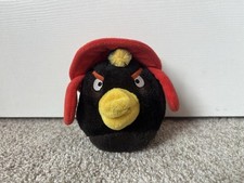 Angry Birds Plush Winter Hat Bomb Black Bird 5  No Sound Commonwealth 2011