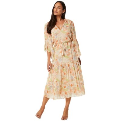 white christmas dresses Samara Silk Chiffon Dress – Retrofete main image 1