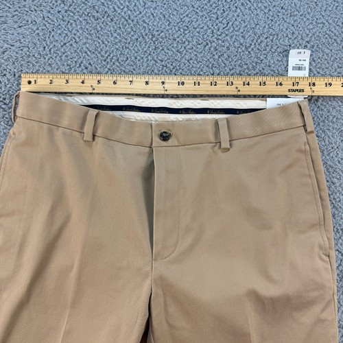 Brooks Brothers Khaki Pants Mens 36x30 Beige Advantage Chino Clark Wrinkle Free - Afbeelding 10 van 14