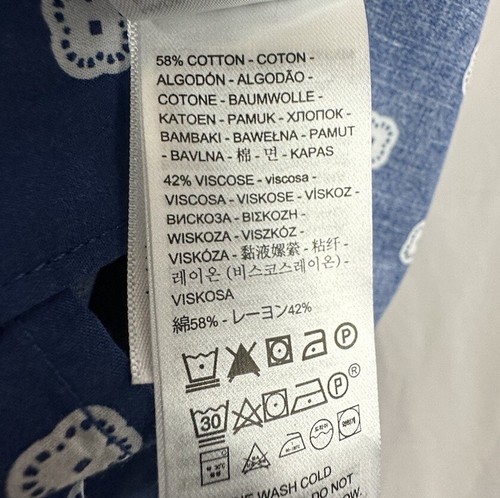 Levi's Shirt Men's Small Blue Casual Button-Up Short Sleeve Relaxed Fit Leisure - Picture 12 of 12