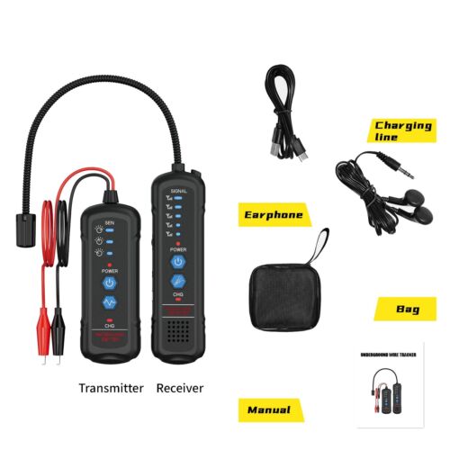 Probador de cables subterráneos localizador trazador de circuitos detector cable con auriculares - Imagen 16 de 16