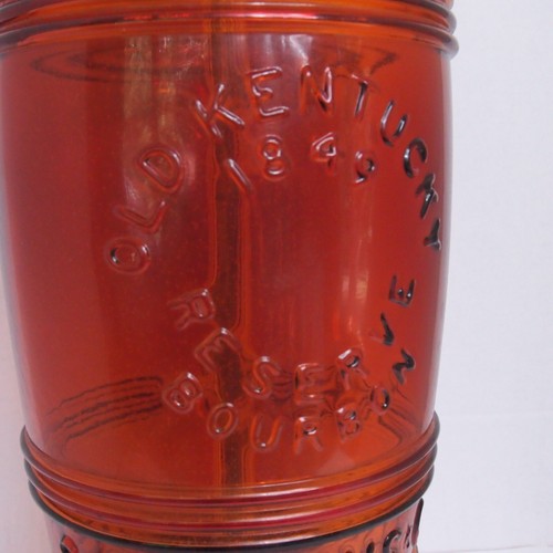 ENORME Lámpara Botella Bourbon Reserva Antigua Kentucky 1849 - Vidrio Marrón S. Perkins 35" - Imagen 4 de 6