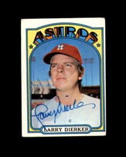 Larry Dierker Hand Signed 1972 Topps Houston Astros Autograph