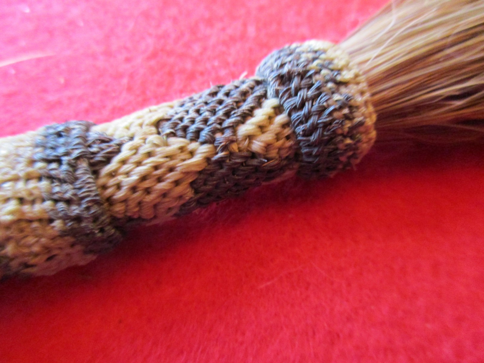 NORTHERN PLAINS HORSE HAIR QUIRT, OLD BRAIDED HORSE HAIR WHIP, DU0822*