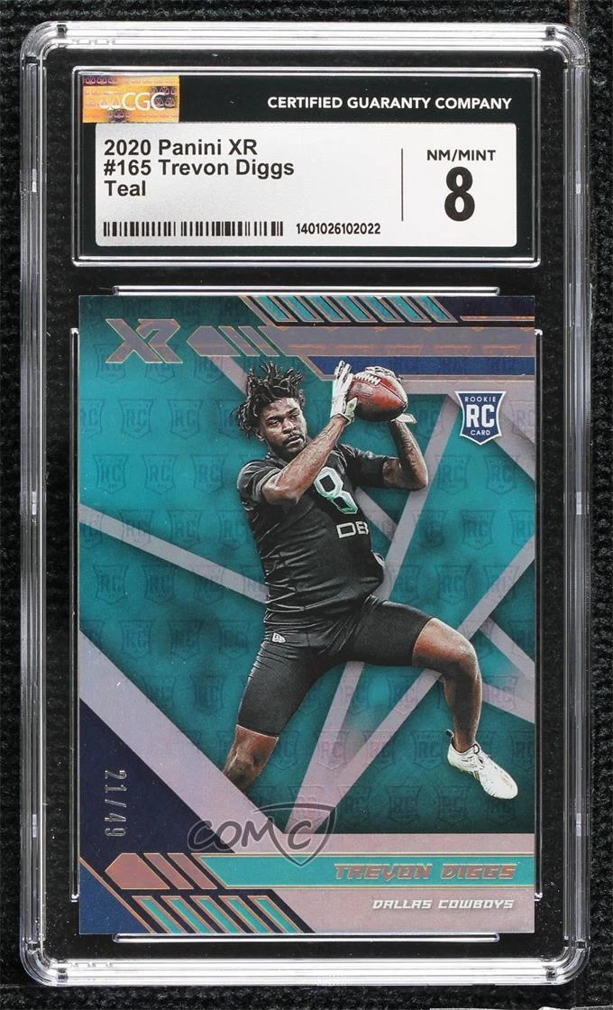 2020 Panini XR Teal 21/49 Trevon Diggs #165 CGC 8 Rookie RC